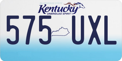 KY license plate 575UXL