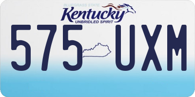 KY license plate 575UXM
