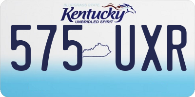 KY license plate 575UXR
