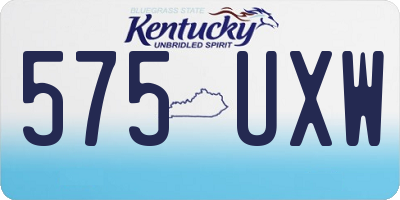 KY license plate 575UXW