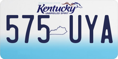 KY license plate 575UYA