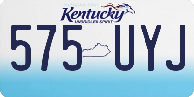 KY license plate 575UYJ