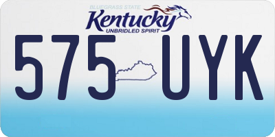 KY license plate 575UYK
