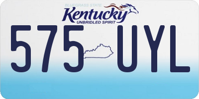KY license plate 575UYL