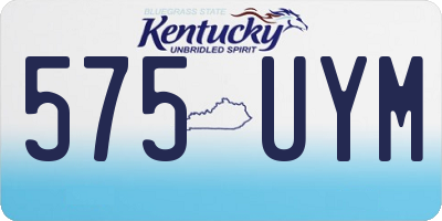KY license plate 575UYM
