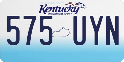 KY license plate 575UYN