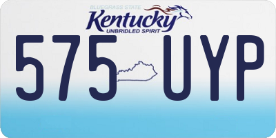 KY license plate 575UYP