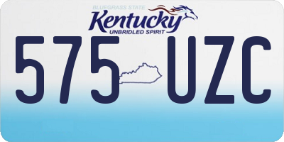 KY license plate 575UZC