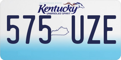 KY license plate 575UZE