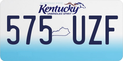 KY license plate 575UZF