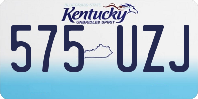 KY license plate 575UZJ