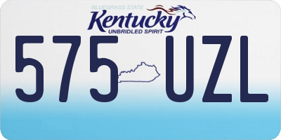 KY license plate 575UZL