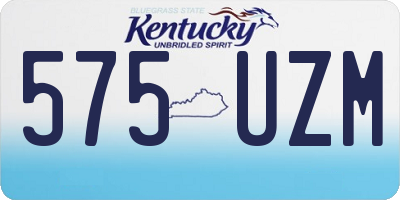 KY license plate 575UZM
