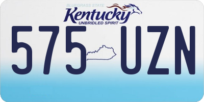 KY license plate 575UZN