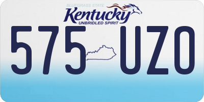 KY license plate 575UZO