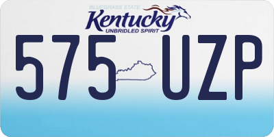 KY license plate 575UZP