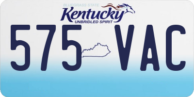 KY license plate 575VAC