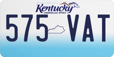 KY license plate 575VAT