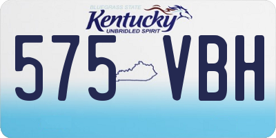 KY license plate 575VBH