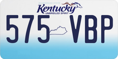 KY license plate 575VBP