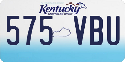 KY license plate 575VBU