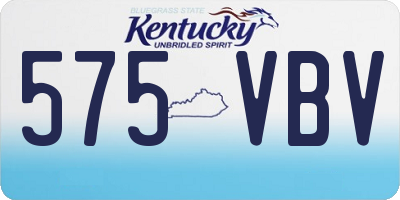 KY license plate 575VBV