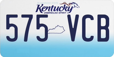 KY license plate 575VCB