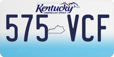 KY license plate 575VCF