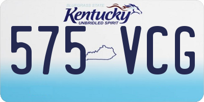 KY license plate 575VCG