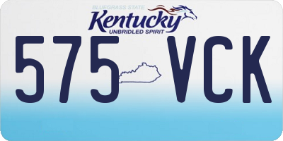 KY license plate 575VCK