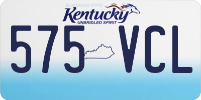 KY license plate 575VCL