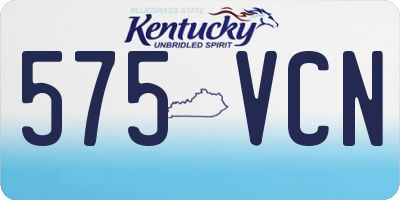 KY license plate 575VCN