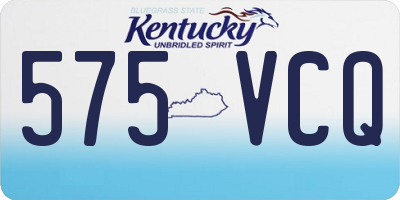 KY license plate 575VCQ