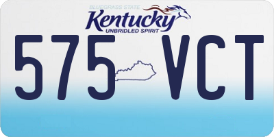 KY license plate 575VCT