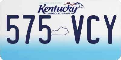 KY license plate 575VCY