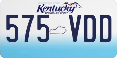 KY license plate 575VDD