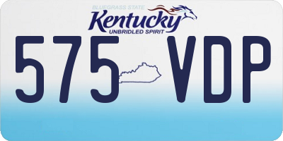 KY license plate 575VDP