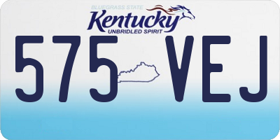 KY license plate 575VEJ