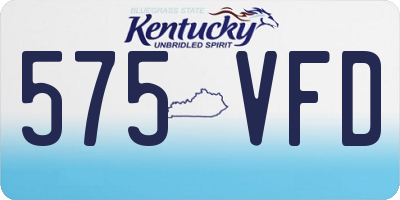 KY license plate 575VFD