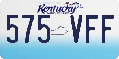 KY license plate 575VFF