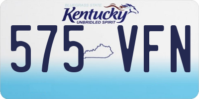 KY license plate 575VFN