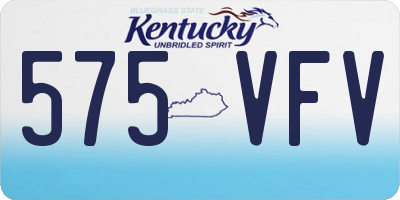 KY license plate 575VFV