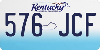 KY license plate 576JCF