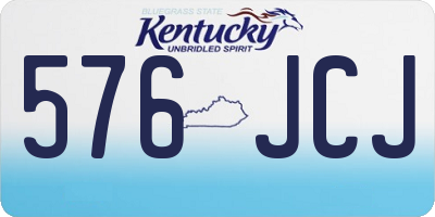 KY license plate 576JCJ