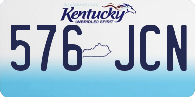 KY license plate 576JCN