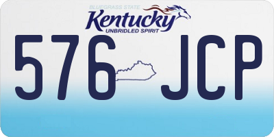 KY license plate 576JCP