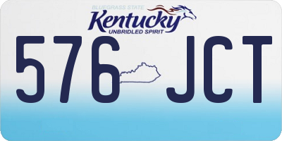 KY license plate 576JCT