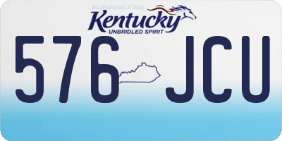 KY license plate 576JCU