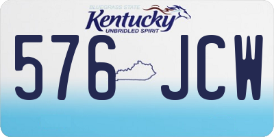 KY license plate 576JCW
