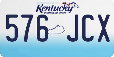 KY license plate 576JCX
